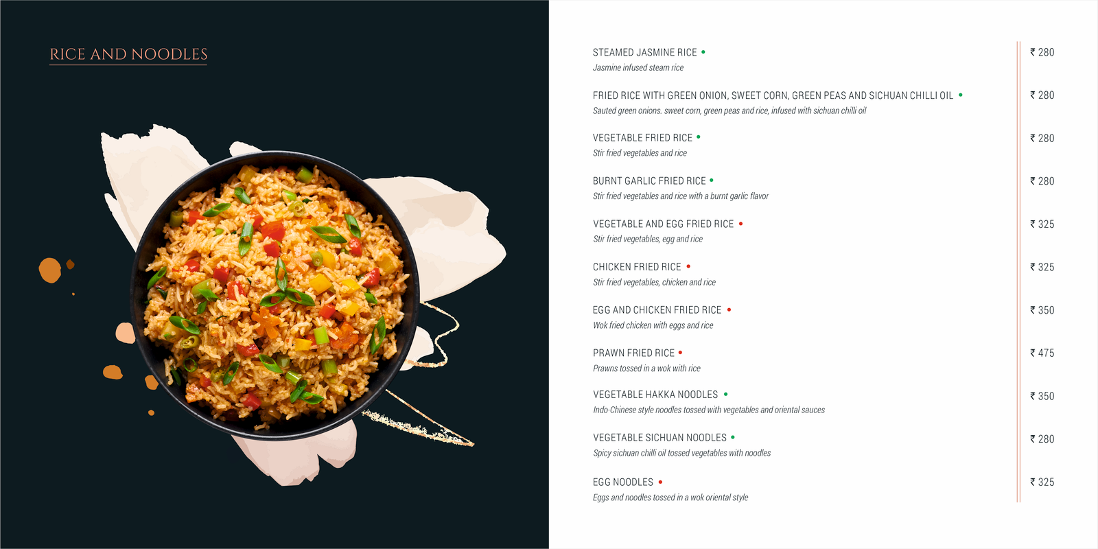 Rice and Noodles spread